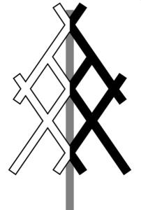 Znak kolejowy wskaźnik W13 pojedynczy