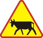 Znak A18a Zwierzęta gospodarskie