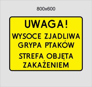 Tabliczka Ptasia grypa