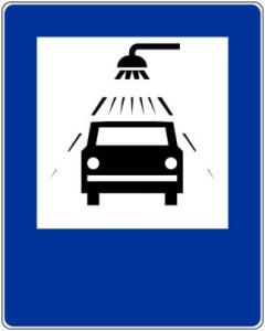 Znak D26b Myjnia samochodowa