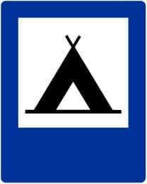 Znak D30 Obozowisko (kemping) 