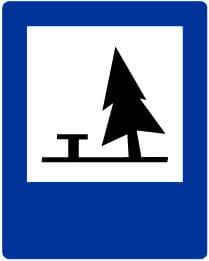 Znak D32  Pole biwakowe