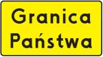 Tabliczka T17 Granica państwa 